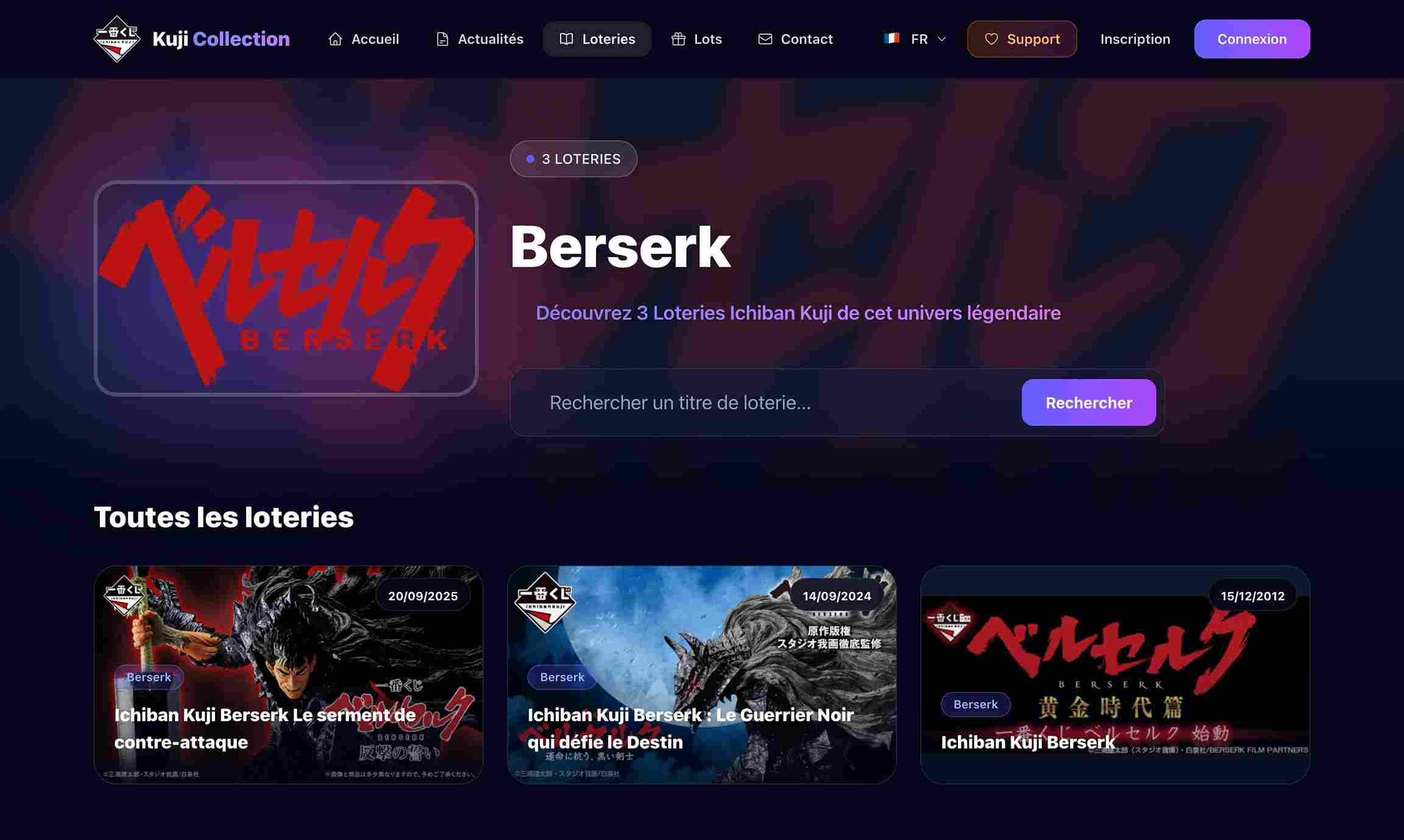 Page loterie Berserk