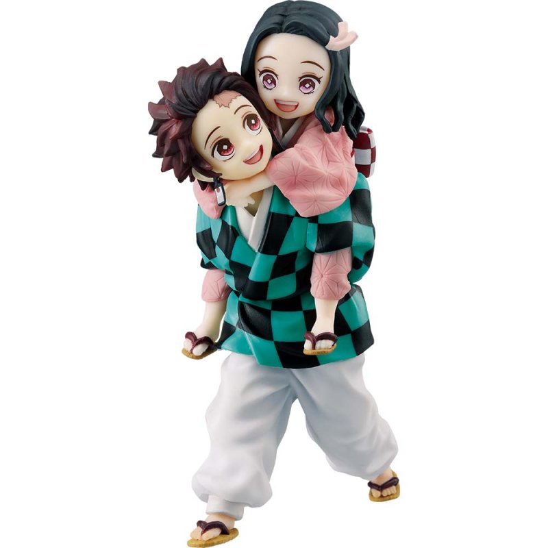 Figura de Tanjiro Kamado y Nezuko Kamado