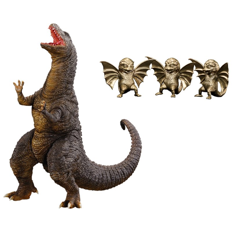 Figure di Godzillasaurus con mini figure di Dorat incluse