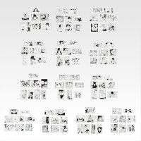 Sticker-Kollektion mit Manga-Panels