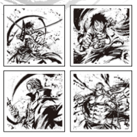 Serviette style encre de Chine