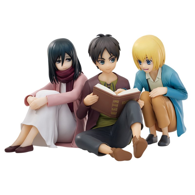 Eren & Mikasa & Armin – Figurine ~ Le monde au-delà des murs ~