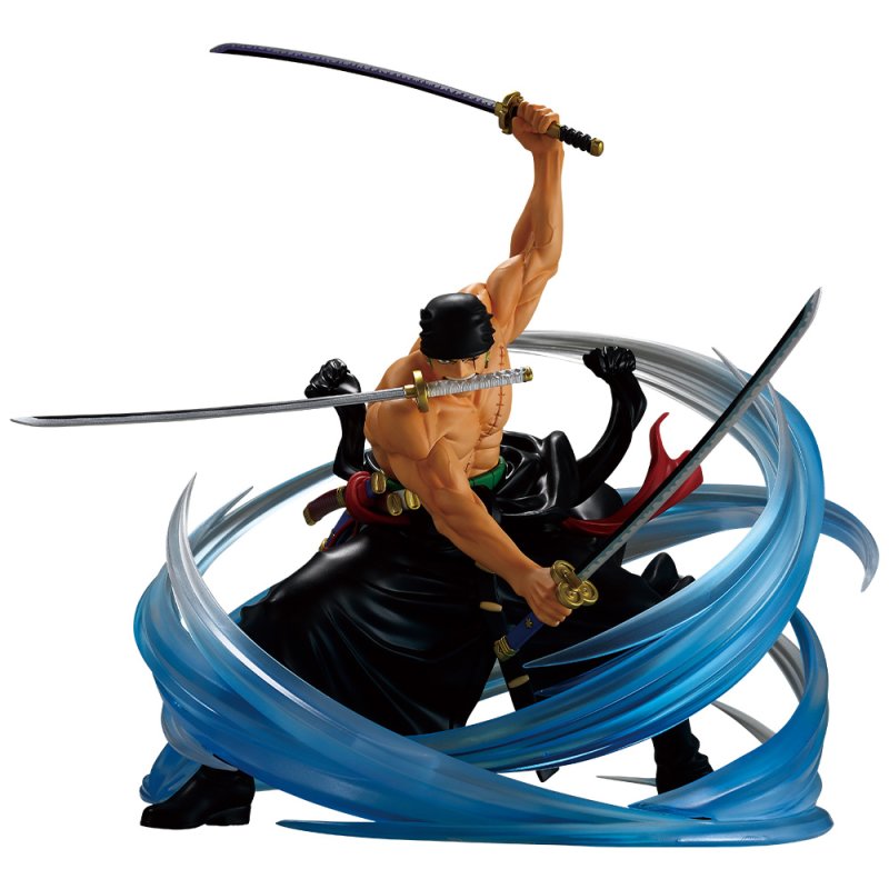 Roronoa Zoro – Dragon Twister aux Neuf Lames (style encre)
