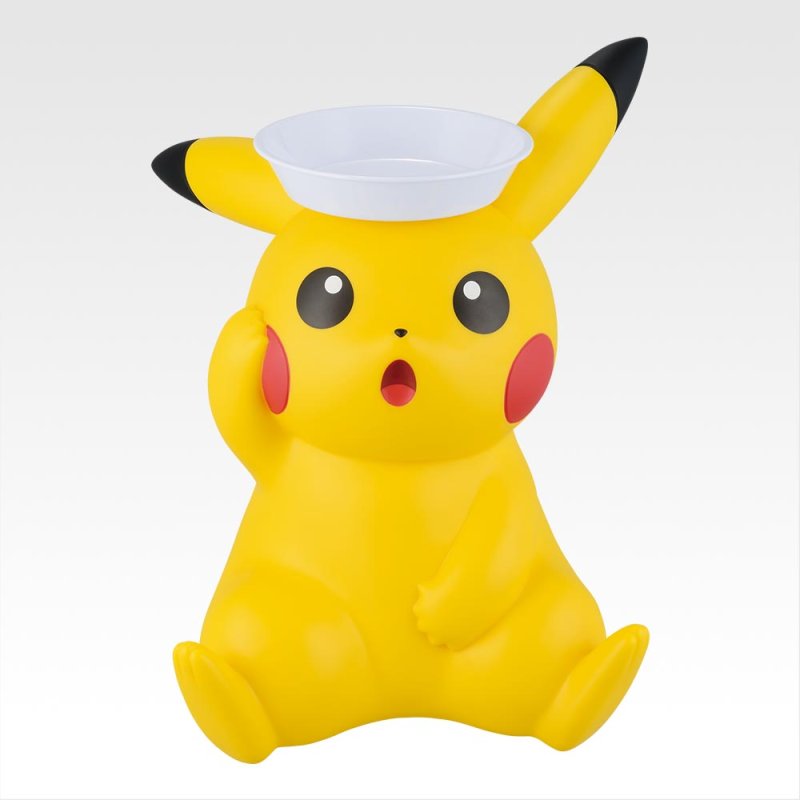 Figurine en sofubi Pikachu avec mini-plateau
