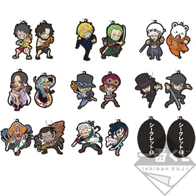 Set de mascottes en caoutchouc (illustrations inédites)