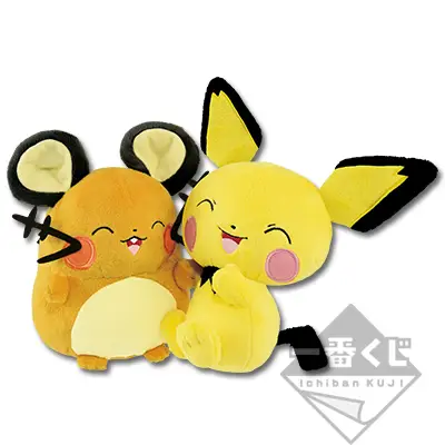 Peluche complice de Dedenne et Pichu