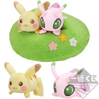 Peluche Pikachu & Celebi – Cache-cache