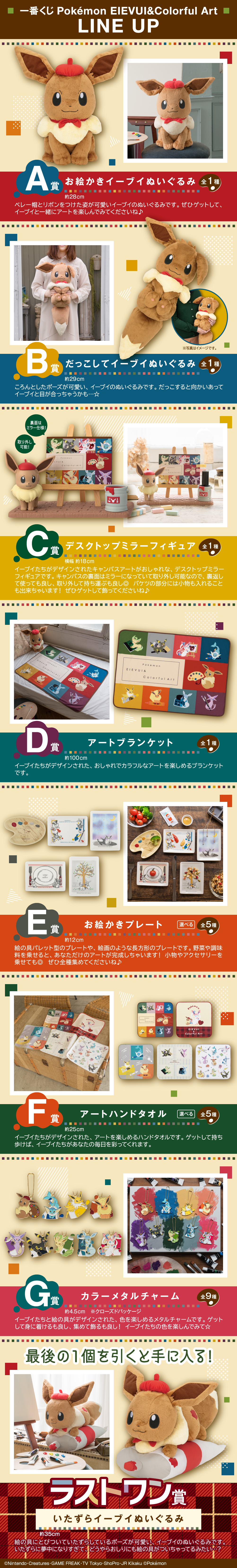 Ichiban Kuji Pokémon EIEVUI & Colorful Art - Photo 2