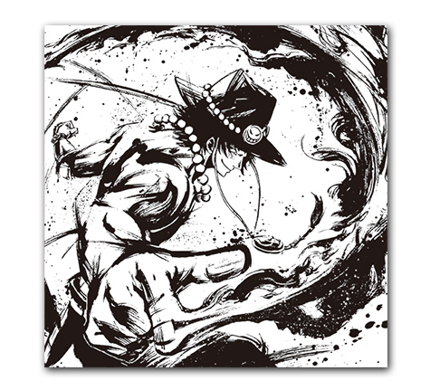 Serviette style encre de Chine - Photo 1