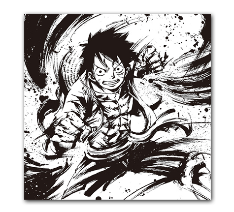 Serviette style encre de Chine - Photo 3