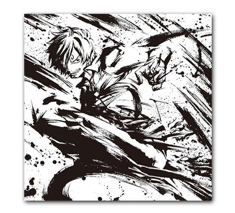 Serviette style encre de Chine - Photo 4