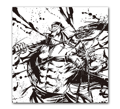 Serviette style encre de Chine - Photo 7