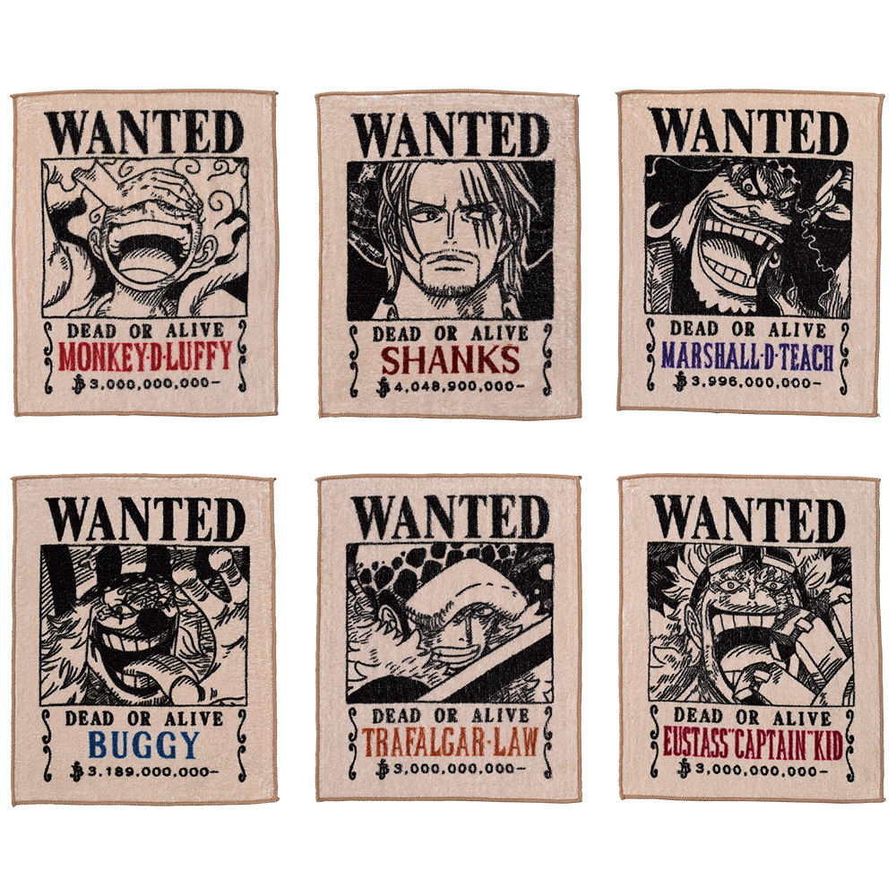 WANTED 初版 ① Wanted Poster-Style Hand Towel - Prize F | Ichiban Kuji Ichiban