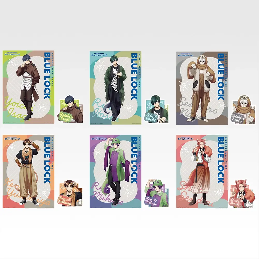 Lot I Poster transparent et stickers Ichiban Kuji Blue Lock Additional Time